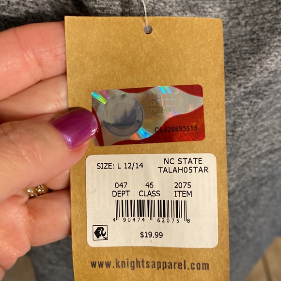 NC University heather gray v neck tank with keyhole & crisscross accent … - Picture 8 of 10